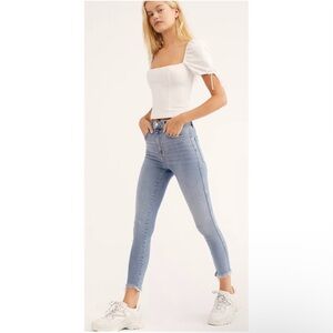 NWT Free People Raw High Rise Jeggings